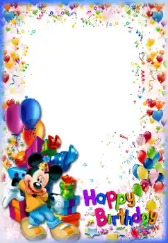 Надпис на рамці: Happy Birthday!