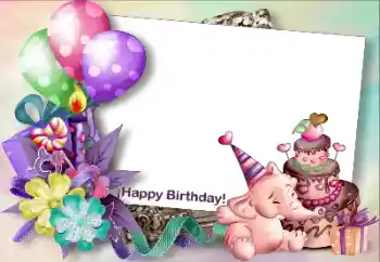 Надпис на рамці: З Днем Народження!