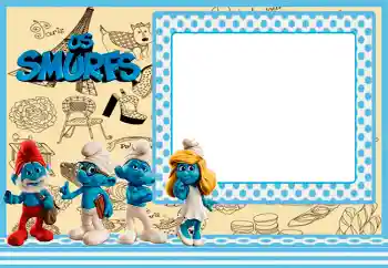 Фотоефект з категорії Різні дитячі № 118948. Надпис на рамці: Smurfs