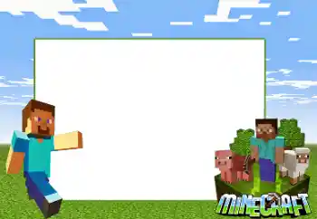 Фотоефект з категорії Різні дитячі № 166012. Надпис на рамці: Minecraft