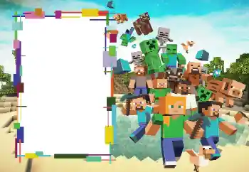 Фотоефект з категорії Різні дитячі № 166509. Надпис на рамці: Minecraft
