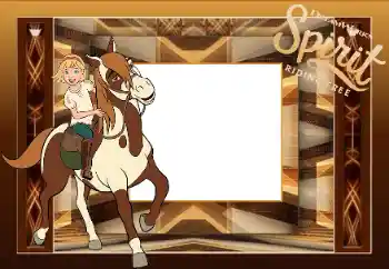 Фотоефект з категорії Різні дитячі № 175334. Надпис на рамці: Spirit riding free Фотоефект з категорії Різні дитячі № 175334. Надпис на рамці: Spirit riding free