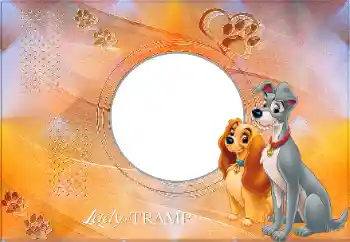 Фотоефект з категорії Різні дитячі № 175347. Надпис на рамці: Lady and the Tramp Фотоефект з категорії Різні дитячі № 175347. Надпис на рамці: Lady and the Tramp