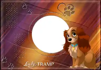 Фотоефект з категорії Різні дитячі № 175348. Надпис на рамці: Lady and the Tramp Фотоефект з категорії Різні дитячі № 175348. Надпис на рамці: Lady and the Tramp