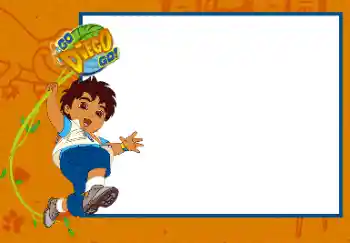 Фотоефект з категорії Різні дитячі № 68400. Надпис на рамці: Go. Diego. Go.