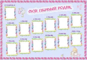 Фотоефект з категорії Перший рік № 1999. Надпис на рамці: 1 рік