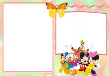 Фотоефект з категорії Запрошення № 2841. Надпис на рамці: Запрошення на День Народження!