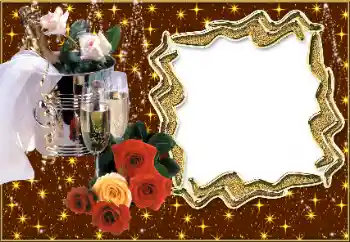 Фотоефект з категорії Запрошення № 9831. Надпис на рамці: Запрошення на весілля