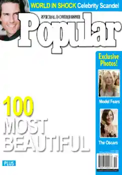 Фотоефект з категорії Журнали № 4694. Надпис на рамці: Popular