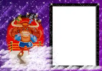 Фотоефект з категорії Знаки Зодіаку № 162135. Надпис на рамці: Телець