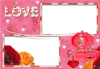 Фотоефект з категорії Рамки для закоханих № 39324. Надпис на рамці: LOVE