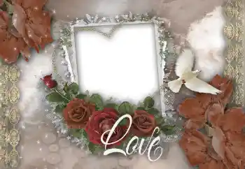 Фотоефект з категорії Рамки для закоханих № 87881. Надпис на рамці: Love