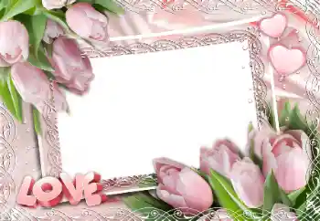 Фотоефект з категорії Рамки для закоханих № 91752. Надпис на рамці: Love