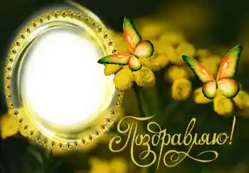 Фотоефект з категорії Різні свята № 131482. Надпис на рамці: Вітаю!