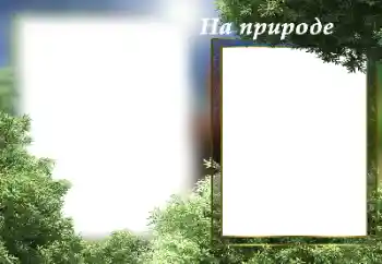 Надпис на рамці: На природі